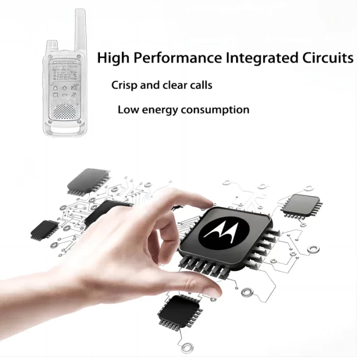 Motorola T82 outdoor flashlight two-way radio walkie-talkie gmrs radio two way radio handheld walkie talkie for security guards - Image 2
