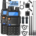 Baofeng M-5R Air Band Walkie Talkie - Long Range VHF UHF Full Band Portable Ham Radio