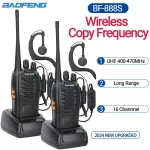 Baofeng BF-888S Pro Upgrade Walkie Talkie - 2PCS Long Range Portable Ham Radio for Hunting & Outdoor Use