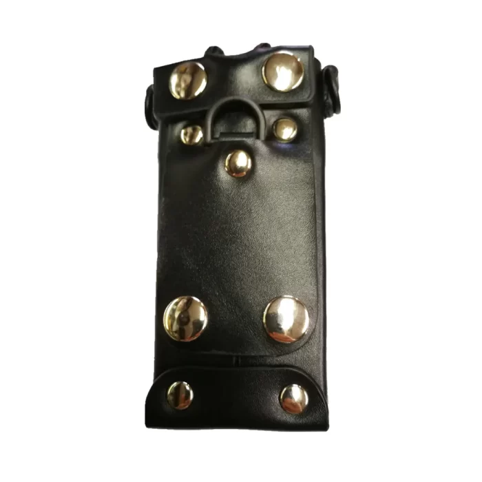 Premium Leather Walkie Talkie Case for Entel HT944, HT983, HT544, HT644, HT783 - Durable Protection & Stand - Image 3