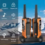 Waterproof Mini Walkie Talkie AR-9R - 2/4 PCS NOAA USB Rechargeable Ham Radio for Fishing & Kayaking - Image 2