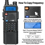 Baofeng M-5R Air Band Walkie Talkie - 3800mAh Battery, Long Range, Frequency Copying, Ham Radio Compatibility - Image 3