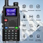 Baofeng UV-5RH Pro Max 15W Air Band Walkie Talkie - 999CH Wireless Frequency Copy, NOAA, Long Range, Type-C - 2PCS Ham Radio Set - Image 2