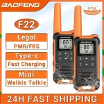 2PCS Baofeng F22 Walkie Talkie – Portable Mini PMR446/FRS Communication Radio for Professionals