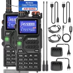 Baofeng UV-K5 Pro Walkie Talkie - 12W Air Band Ham Radio, Long Range Two Way Communication