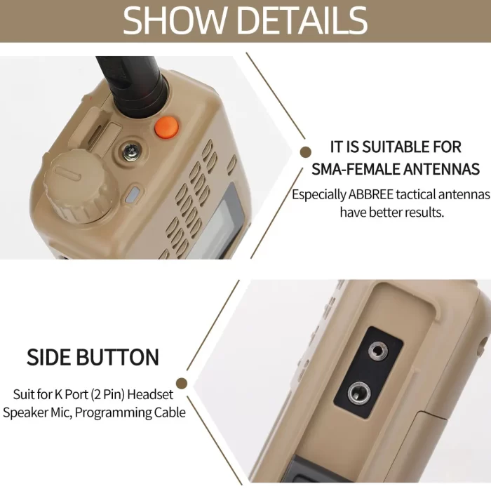 Baofeng AR-152 Dual Band Walkie Talkie - 15W Tactical Military VHF UHF Radio with Larger Battery - Image 3