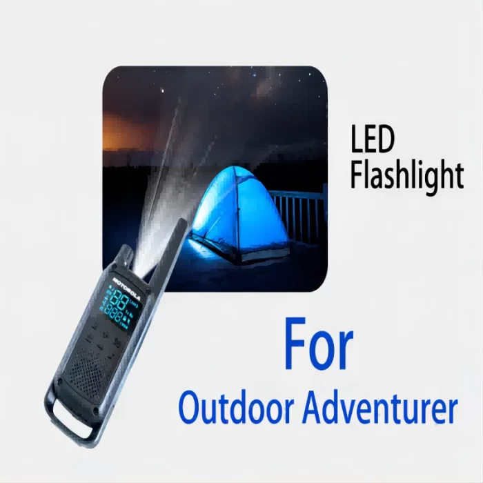 Motorola T82 outdoor flashlight two-way radio walkie-talkie gmrs radio two way radio handheld walkie talkie for security guards - Image 4