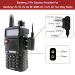 Baofeng PTT Mic Headset Earpiece for UV-5R BF-888S - Premium Two Way Radio Accessory - Image 2