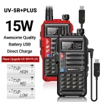 Baofeng UV-5R Plus 15W Walkie Talkie: Long Range UHF/VHF Radio Upgrade for 50 KM Communication