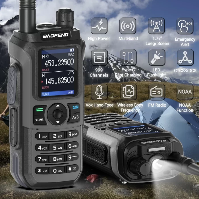 Baofeng UV-21 Pro Walkie Talkie Multi Band Wireless Copy Frequency Long Range 999CH NOAA High Power Type-C UV-5R UV k6 Ham Radio - Image 2