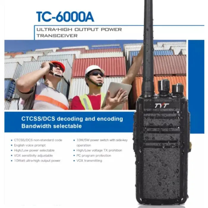 Talkie-walkie longue portée TYT TC-6000A 10 W étanche IP67