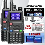 Baofeng UV-5RH Pro Max 15W Air Band Walkie Talkie - 999CH Wireless Frequency Copy, NOAA, Long Range, Type-C - 2PCS Ham Radio Set