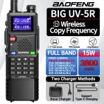 Baofeng UV-5RH PRO MAX: Powerful 3800mAh Air Band Walkie Talkie with Multi-Band Frequency & Type-C Charging for Long Range Ham Radio