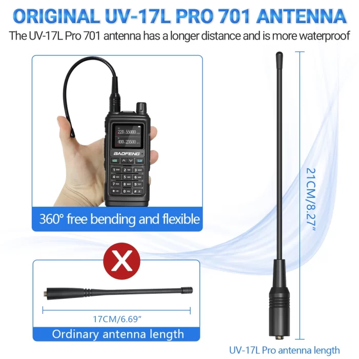 Baofeng UV-17M Air Band Walkie Talkie - Long Range 999CH Ham Radio with NOAA & Type-C Upgrade - Image 5