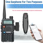 Baofeng Walkie Talkie Bluetooth PTT Headset Earpiece - Hands-Free K Plug for Kenwood UV-5R & BF-888S - Image 2