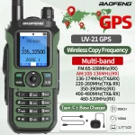Baofeng UV-21 PRO GPS Walkie Talkie - Long Range Multi Band Two Way Radio with Type-C Charging