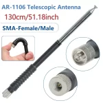 High Gain 130cm SMA VHF Telescopic Antenna for Baofeng UV-5R & Quansheng Walkie Talkies