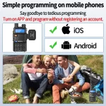 Baofeng UV-5R Walkie Talkie: 8W Dual Band VHF/UHF Radio with Bluetooth & 3800mAh Battery - Long Range Communication - Image 3