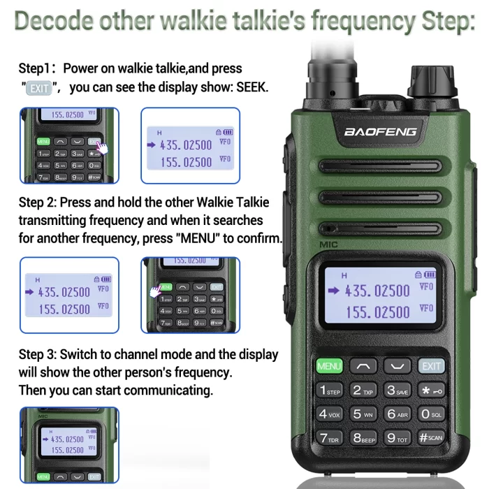 Baofeng M-13 Pro Air Band Walkie Talkie: 10W Long Range Portable Ham Radio with Type-C Charging - Image 4