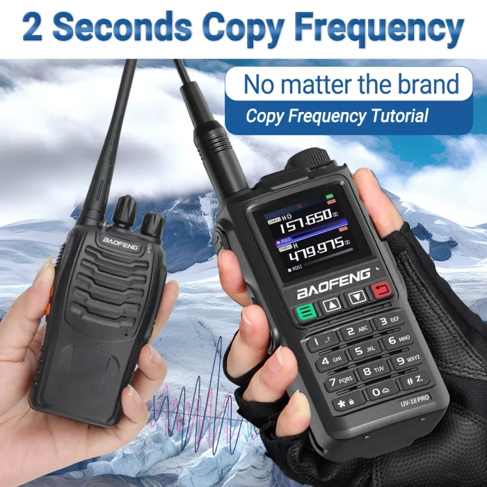 Baofeng UV18 PRO MAX GPS Air Band Walkie Talkie - 10W Long Range Ham Radio for Hunting & Outdoor Adventures - Image 5