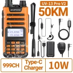 BaoFeng UV-13 PRO V2 Walkie Talkie - Dual Band, 999 Channels, Type-C Long Range Transceiver for Ham & CB Radio