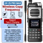 Baofeng UV-25 PRO Max: High-Power 10W Air Band Walkie Talkie - NOAA, Type-C, Long Range Ham Radio