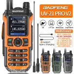 Baofeng UV-21 Pro V2: Long Range Air Band Walkie Talkie - Wireless Frequency Copy, AM, Type-C, Upgrade to UV-5R Ham Radio