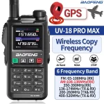 Baofeng UV18 PRO MAX GPS Air Band Walkie Talkie - 10W Long Range Ham Radio for Hunting & Outdoor Adventures
