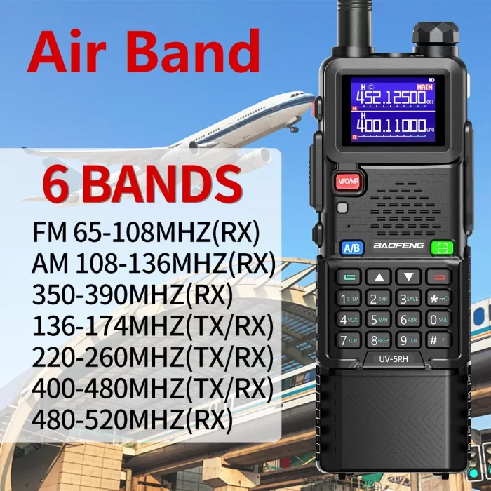 Baofeng UV-5RH PRO MAX Walkie Talkie - 3800mAh, Bluetooth, AM, Long Range Ham Radio (1/2 PCS) - Image 2