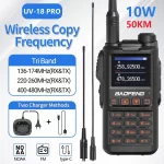 Baofeng UV18 Pro Walkie Talkie - 10W Long Range VHF UHF Two Way Radio with 999 Channels & NOAA Weather