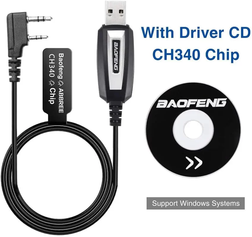 Baofeng USB Programming Cable with Driver CD for UV-5R, BF-888S, Quansheng Walkie Talkies - High Compatibility & Easy Setup - View 2