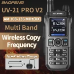 Baofeng UV-21 Pro Walkie Talkie Multi Band Wireless Copy Frequency Long Range 999CH NOAA High Power Type-C UV-5R UV k6 Ham Radio
