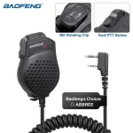Baofeng UV-82 Dual PTT Speaker Mic - Enhanced Audio for UV-8D & BF-UV82 Walkie Talkies