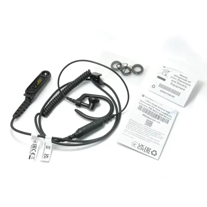 Original PMLN8337 1-Wire IMPRES Single Earbud Earhook Compatible with Motorola R7 VHF UHF Walkie Talkie - Image 2
