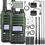 Baofeng M-13 Pro Walkie Talkie 10W - Long Range Air Band Two Way Radio with NOAA & Type-C