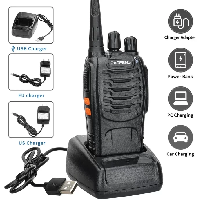 2/4PCS Baofeng BF-888S Walkie Talkies - 12W Dual Band UHF 400-470MHz Long Range Two Way Radio for Hunting & Outdoor Use - Image 2