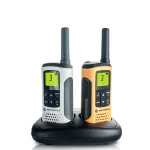 A pair of Motorola TLKR-T50 walkie talkie LCD screens, 8 channels, ideal radio T50 for outdoor exploration with a range of 6KM