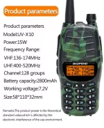 Baofeng UV-X10 Walkie Talkie - 15W Long Range Dual Band VHF/UHF with USB Charging for UV-5R & K5 Ham Radio - Image 2