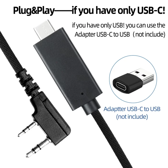FTDI USB-C Programming Cable for Baofeng UV-5R & Quansheng Walkie Talkies - Easy Plug and Play - Image 4