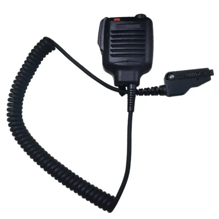 Kmc-25 Remote Speaker Microphone Coiled Cord for Nx-200 Nx-300 Tk-280 Tk-380 Two-way Radio Spare Parts - front view