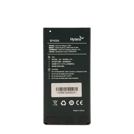 Lithium Battery Bp4006 4000mah for Hytera Pnc380 Walkie-talkie Two Way Radio with Stock Status - front view