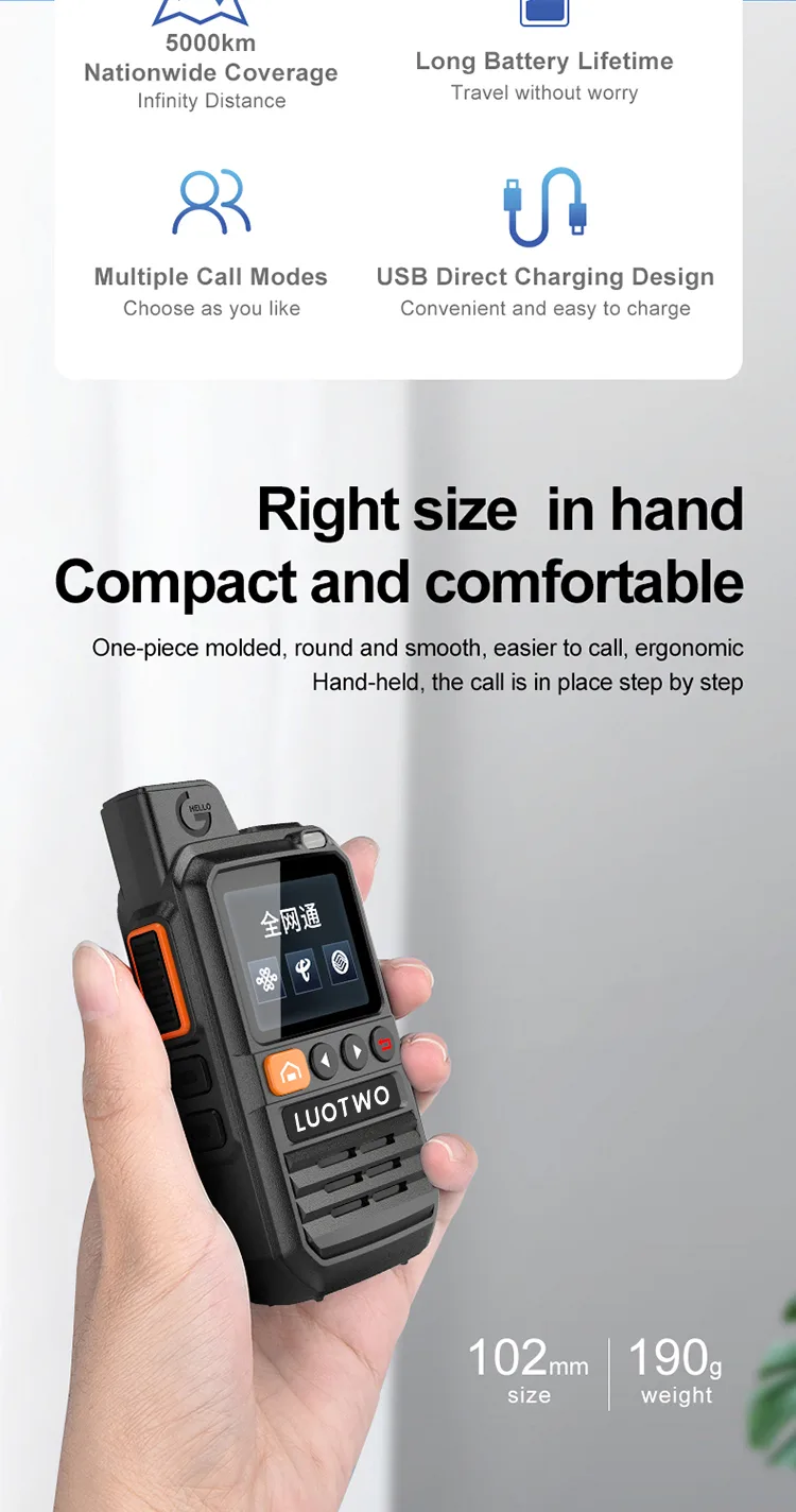 LUOTWO walkie talkie luotwo-n3210-global-ptt-walkie-talkie-2