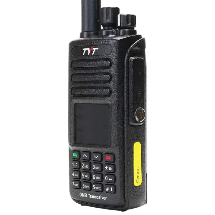 Rádio digital DMR TYT MD-UV390 5W à prova d'água IP67, walkie talkie MD-UV390 com GPS opcional, upgrade do MD-390 dual b