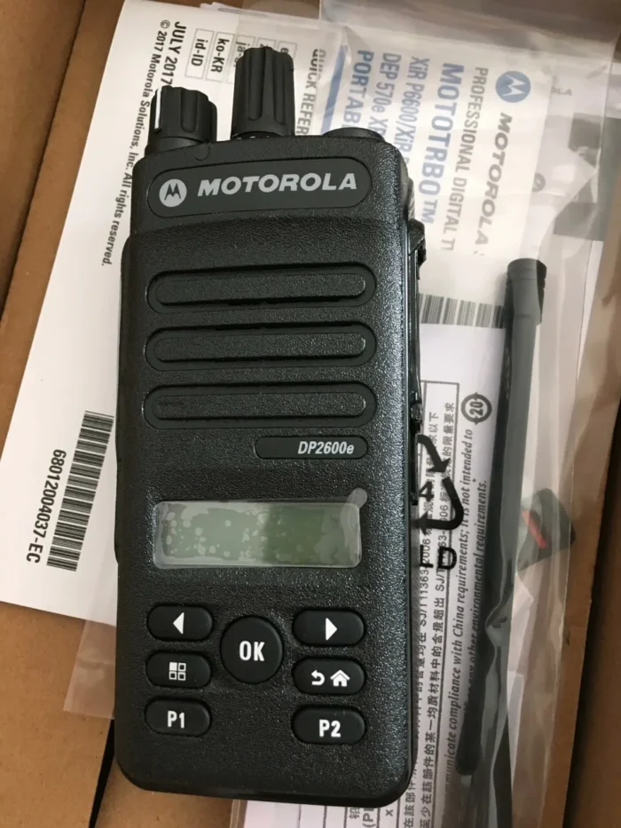 Motorola Dp2600e Two Way Radio - side view