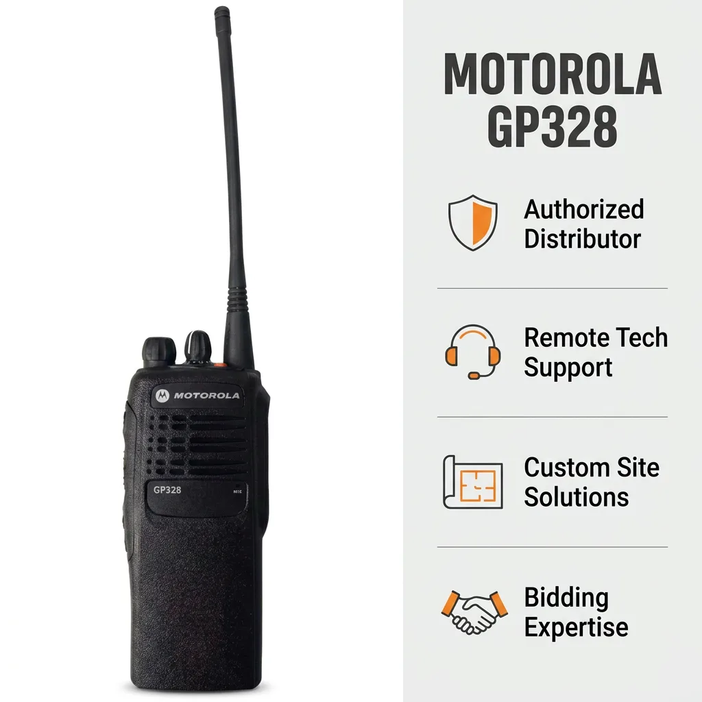 Motorola Gp328 Two Way Radio - front view Motorola GP328 Two Way Radio