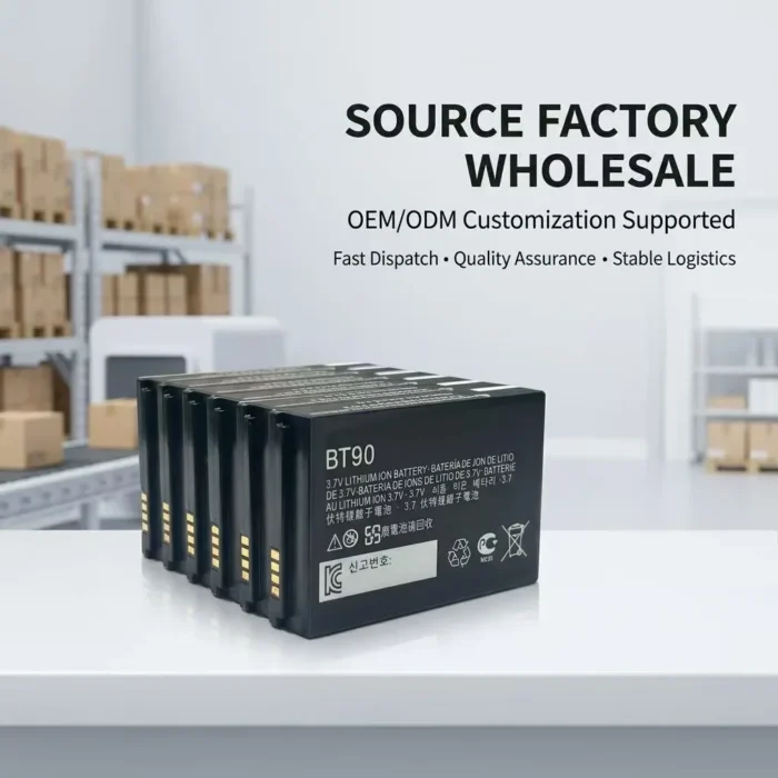 Motorola Hknn4013 Batteries - side view