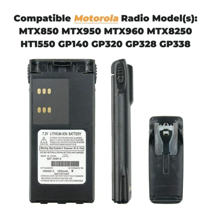 Motorola Hnn9013 Two Way Radio - side view