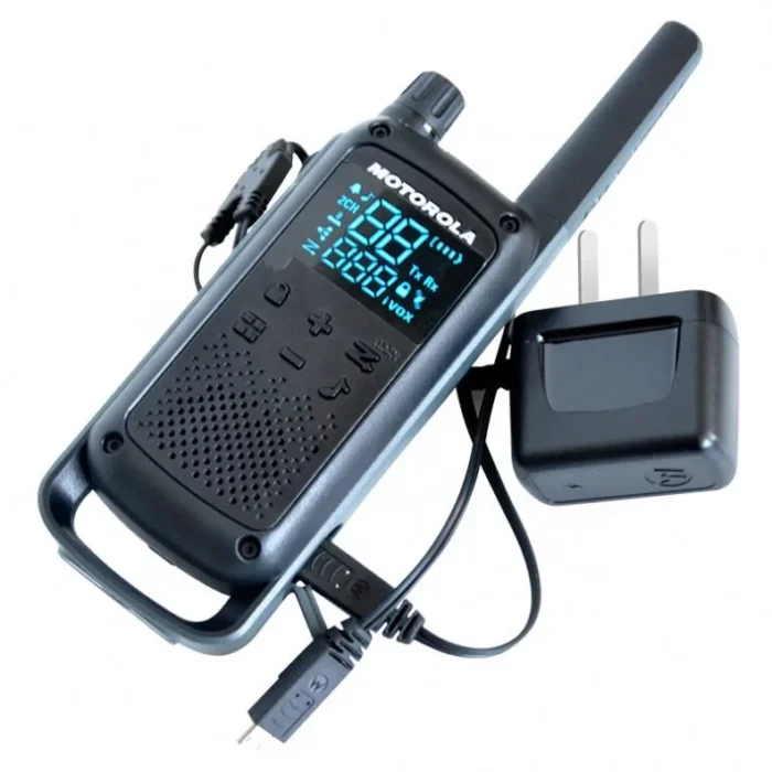 Motorola T82c Two Way Radio - in-hand use