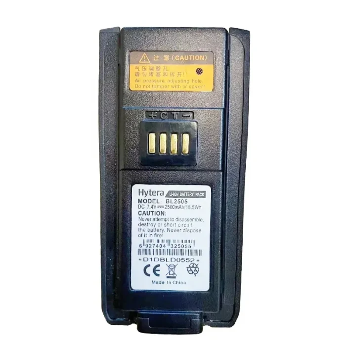 بطارية OEM BL2505 ليثيوم قابلة للشحن 2500mAh 7.4V IP67 لجهاز اللاسلكي Hytera PT580 / PT580H / PT580H Plus