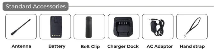 Yshon LS-A900 Two Way Radio - package contents